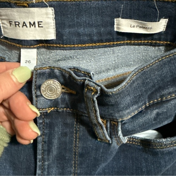 NWOT - Frame Le Palazzo Raw Hem in Crossings - Size 26 - Picture 9 of 9